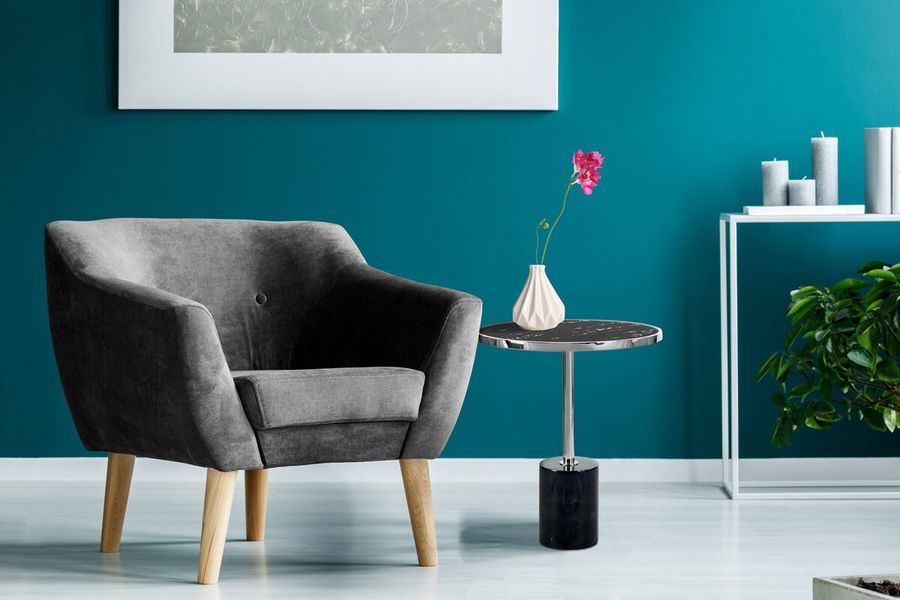 Столик Lana 525 Чёрный/Серебро Kayoom - в дом или квартиру. Фото, картинка, пример в интерьере