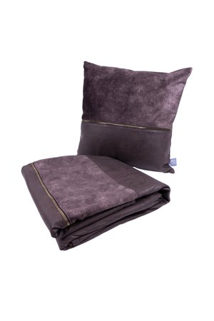 Декоративна подушка та покривало Picco 125 Набір з 2-х штук Коричневий/Сірий