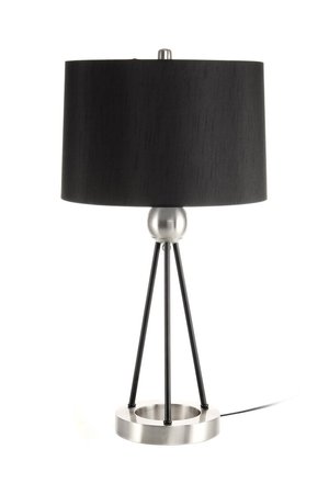 Настільна лампа з чорним абажуром Architecta 125 із підставкою із білого металу
