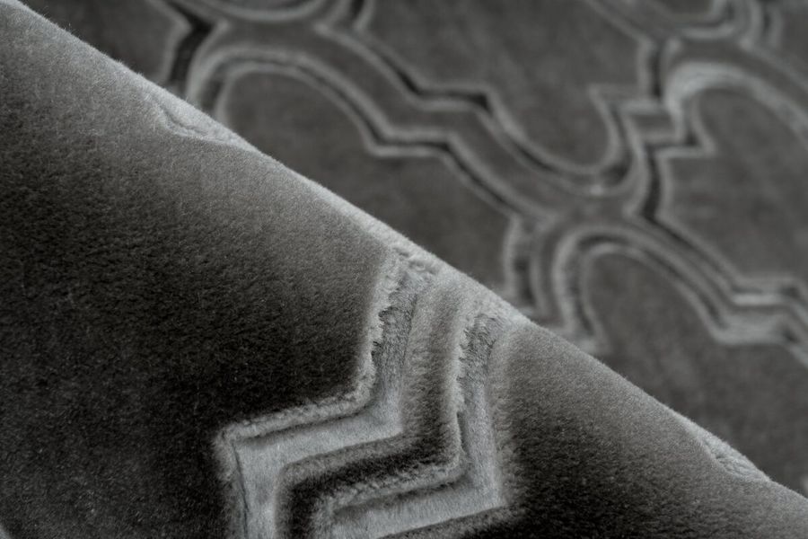 Килим ручної роботи з м'яким ворсом у стилі модерн Monroe 100 Антрацит/Темно-сірий 80 х 150