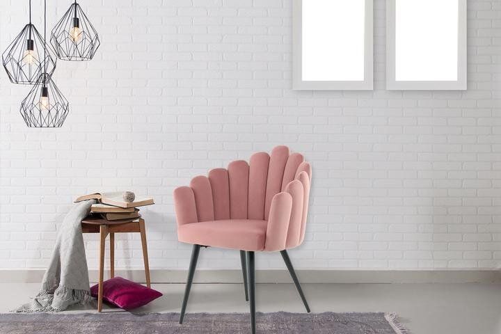 Кресло Jeane 525 Розовый / Черный Kayoom - в дом или квартиру. Фото, картинка, пример в интерьере