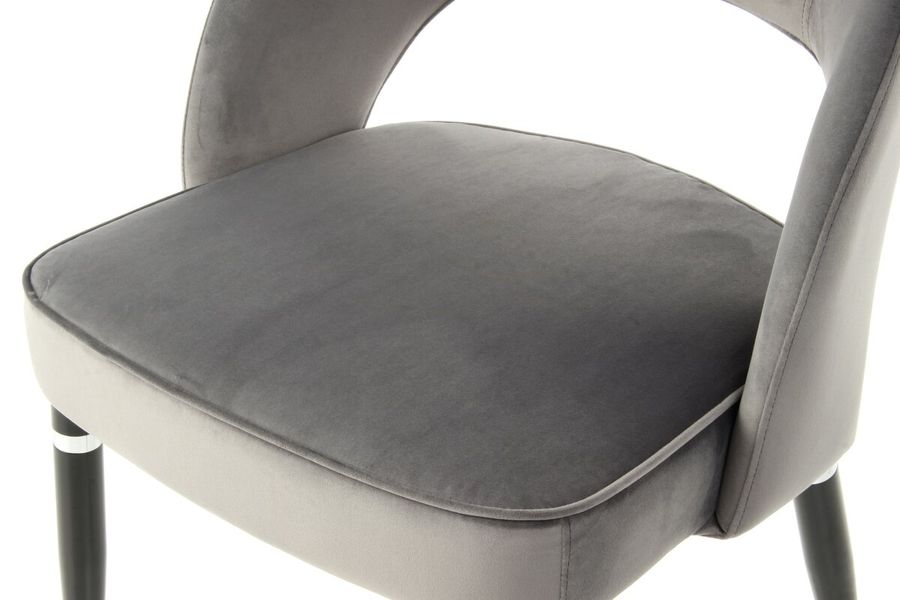 Стул-кресло Courtney 525 с чёрными ножками и серой обивкой Kayoom - в дом или квартиру. Фото, картинка, пример в интерьере