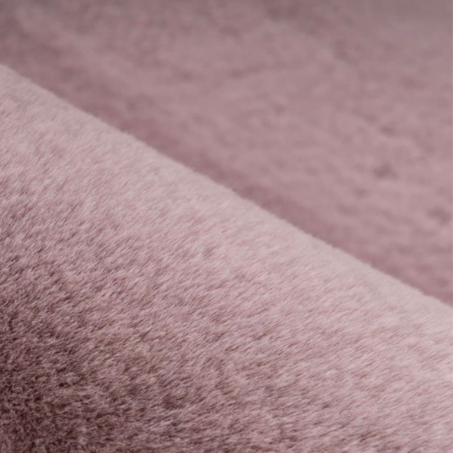 Хутряний килим з високим ворсом Rabbit Light Sheepskin 825 рожевий 60см х 90см