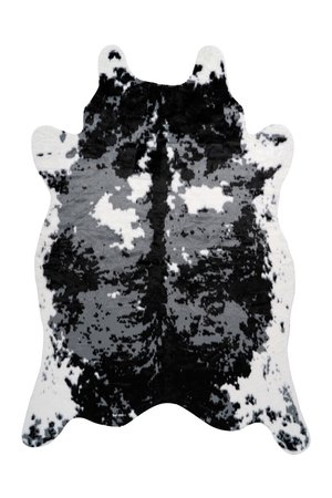 Ковёр из искусственной шерсти с натуральным дизайном Kayoom Desert 225 Черный / Белый 160х230