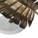 Металевий декор, екзотичний лист, на білій мармуровій підставці Ajay 987 кольору бронзи