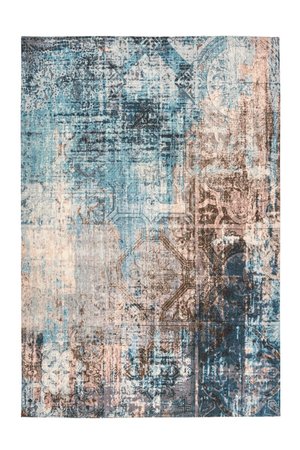 Плетеный ковёр в стиле винтаж Indiana 300 Blau / Braun