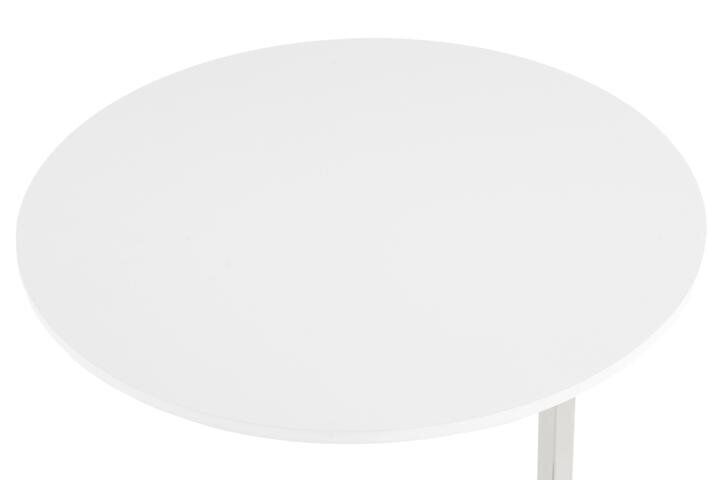 Приставной стол Kasimir 525 Белый / Серебристый Kayoom - в дом или квартиру. Фото, картинка, пример в интерьере