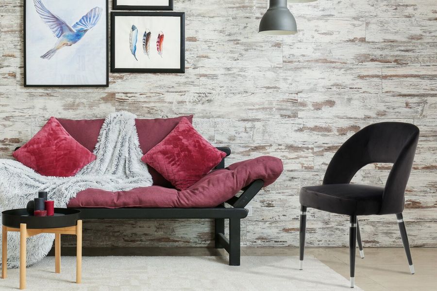 Стул-кресло Courtney 525 с чёрными ножками и обивкой Kayoom - в дом или квартиру. Фото, картинка, пример в интерьере
