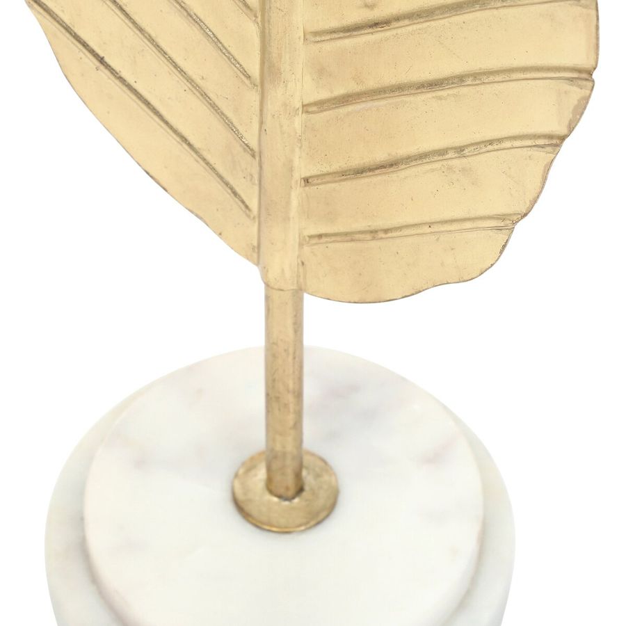 Металевий декор на мармуровій підставці Amal 887 білого кольору із золотом