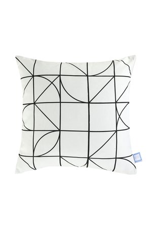 Декоративная подушка Kayoom Kennedy 125 Белый/Черный 45 х 45