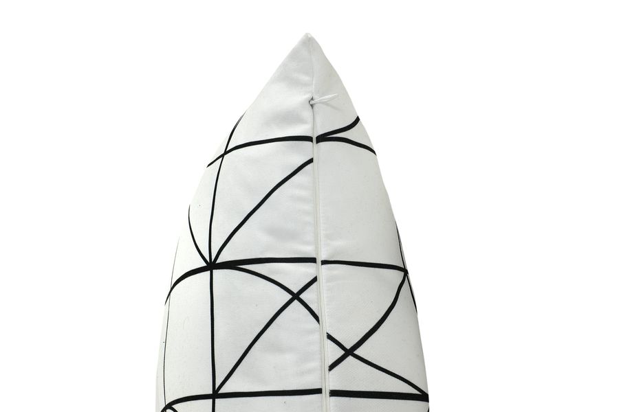 Декоративная подушка Kennedy 125, белый; чёрный