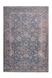 Тонкий ворсистий килим з рельєфом Antique 225 Синій/Золото