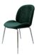 Оксамитовий стілець зі спинкою на хромованих ніжках Charlize 110 Зелений