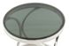 Столик Weyda 125 Круглая стеклянная столешница на металлической опоре Черный / Серебристый