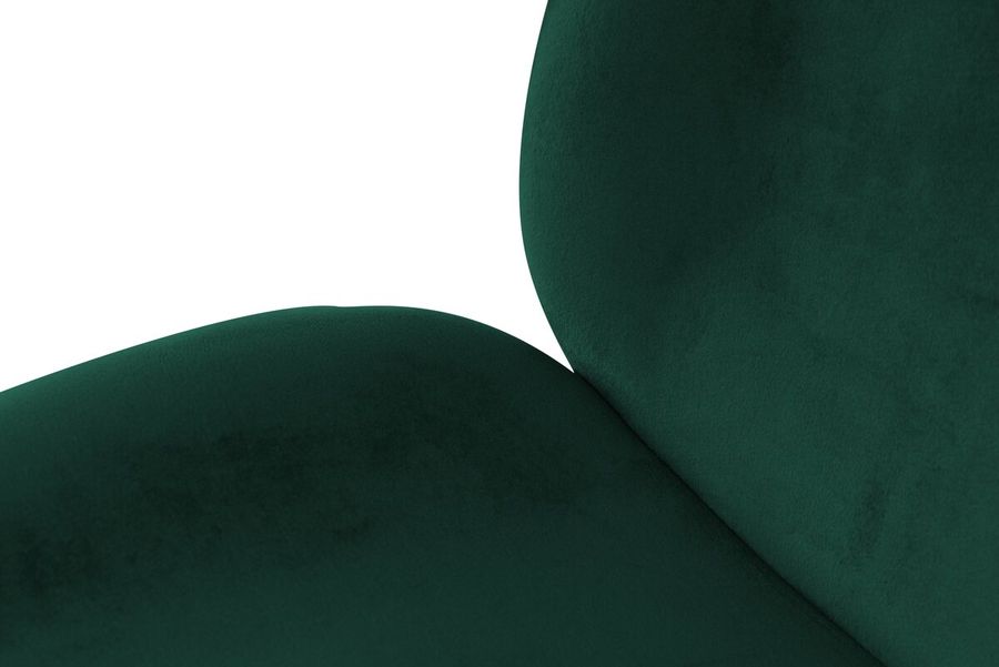 Оксамитовий стілець зі спинкою на хромованих ніжках Charlize 110 Зелений
