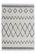Длинноворсовый ковёр в этно стиле Agadir 310 Белый/Черный 120 х 170