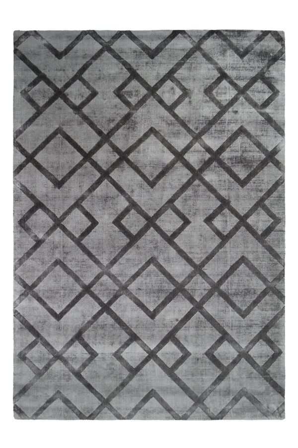Коротковорсовый ковёр в стиле Ретро Luxury 310 Тёмно-серый / Антрацит