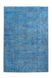 Тонкий ворсистый ковёр с рельефом Antique 325 Blau Синий 160 х 230