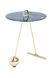 Столик Pendulum 525 Круглая столешница на металлической ножке в виде маятника Чёрный / Золотистый
