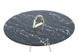 Столик Pendulum 525 Круглая столешница на металлической ножке в виде маятника Чёрный / Золотистый