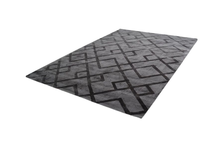 Коротковорсовый ковёр в стиле Ретро Luxury 310 Тёмно-серый/Антрацит 200 х 290