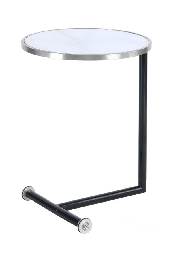 Приставной стол Servant 210 белый, серебристый Kayoom - в дом или квартиру. Фото, картинка, пример в интерьере