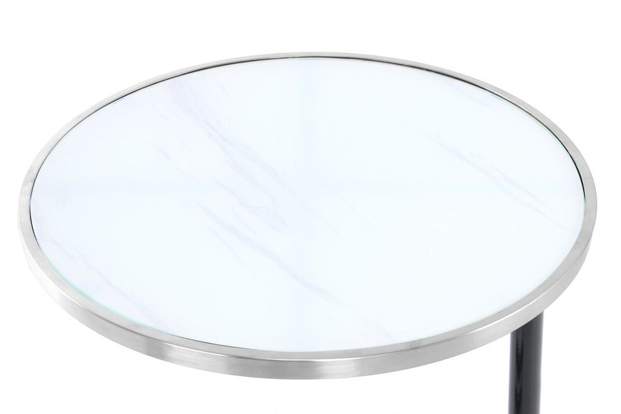 Приставной стол Servant 210 белый, серебристый Kayoom - в дом или квартиру. Фото, картинка, пример в интерьере