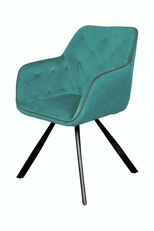 Стул-кресло с контрастным кантом Eann 125 синий Kayoom - в дом или квартиру. Фото, картинка, пример в интерьере