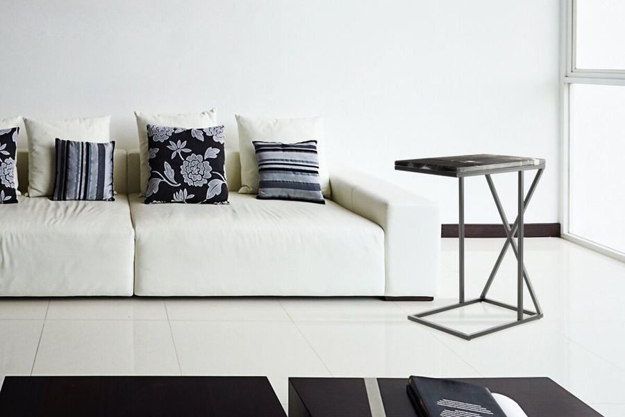 Приставной стол Louis 125 в стиле лофт Черный / Черный Kayoom - в дом или квартиру. Фото, картинка, пример в интерьере