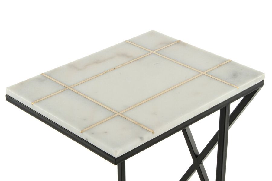 Приставной стол Louis 125 в стиле лофт Белый / Черный Kayoom - в дом или квартиру. Фото, картинка, пример в интерьере