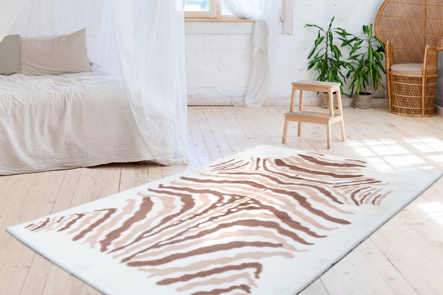 Мягкий ковёр ручной работы Rabbit Animal 400 Белый/Бежевый/Слоновая кость, 120 x 160 см