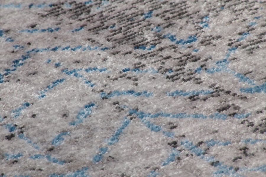 Коротковорсний килим у стилі вінтаж Antigua 300 Сірий/Бірюзовий 160 х 230