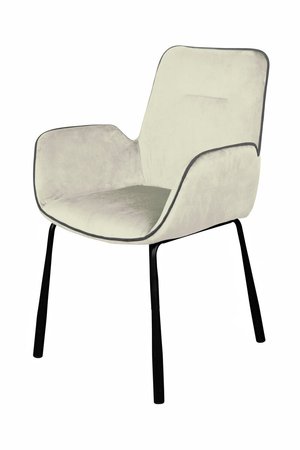 Стул-кресло с контрастным кантом Eliot 125 кремовый Kayoom - в дом или квартиру. Фото, картинка, пример в интерьере
