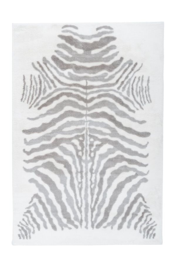 М'який килим ручної роботи Rabbit Animal 400 Білий/Сірий 120 x 160