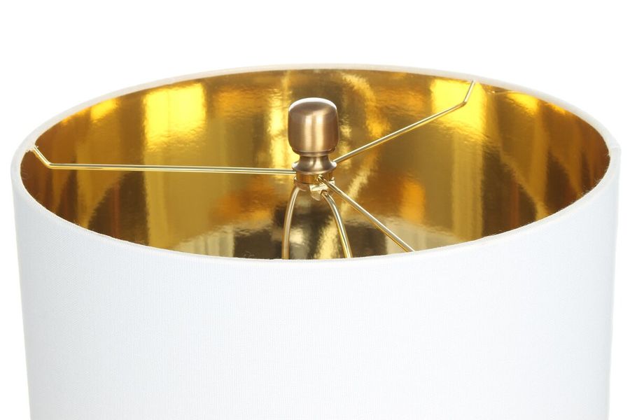 Настольная лампа с белой мраморной подставкой и абажуром Orbit 125