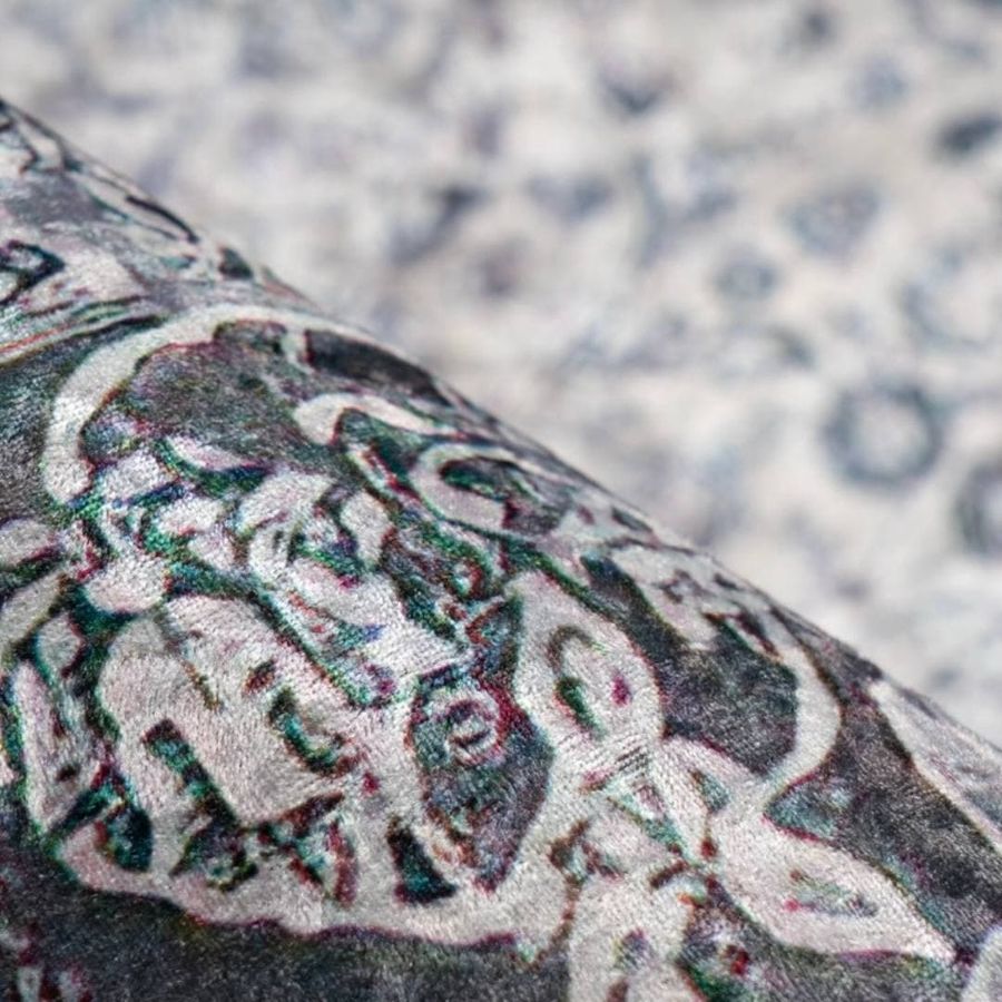 Вінтажний нековзний килим із плоским ворсом Rhodin 1025 Сірий 120 х 170