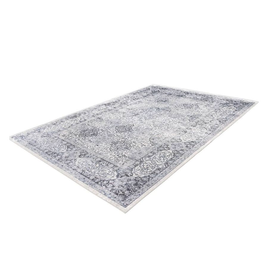 Вінтажний нековзний килим із плоским ворсом Rhodin 1025 Сірий 120 х 170
