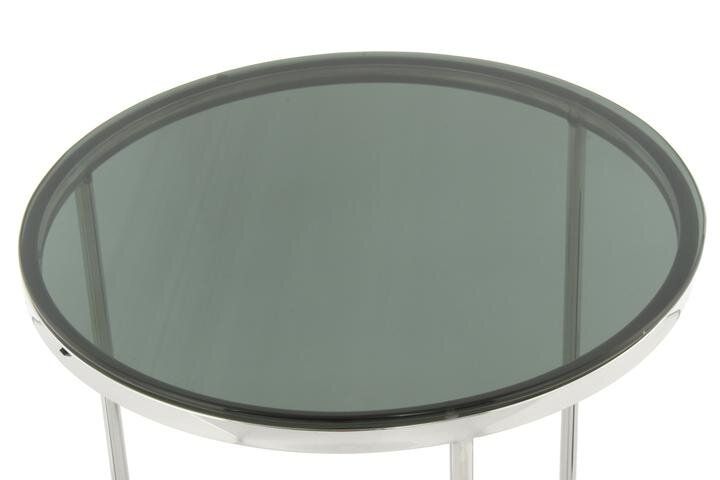 Приставний стіл Kayoom Wynona 225 Круглий Чорний/Сріблястий