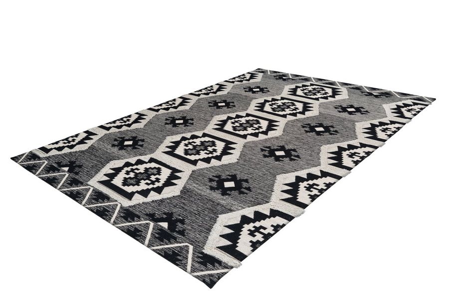 Коротковорсний килим у етно стилі Ethnie 300 Сірий