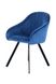 Оксамитовий стілець-крісло зі спинкою Jodie 125 на металевих ніжках синій