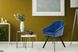 Бархатный стул-кресло со спинкой Jodie 125 на металлических ножках синий Kayoom - недорогой пример интерьера в доме или квартире