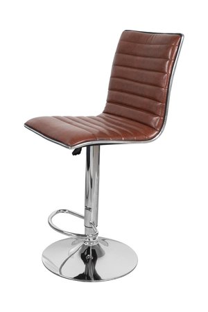 Барный стул со спинкой Midnight 625 с сидением из эко-кожи цвета кофе Kayoom - в дом или квартиру. Фото, картинка, пример в интерьере