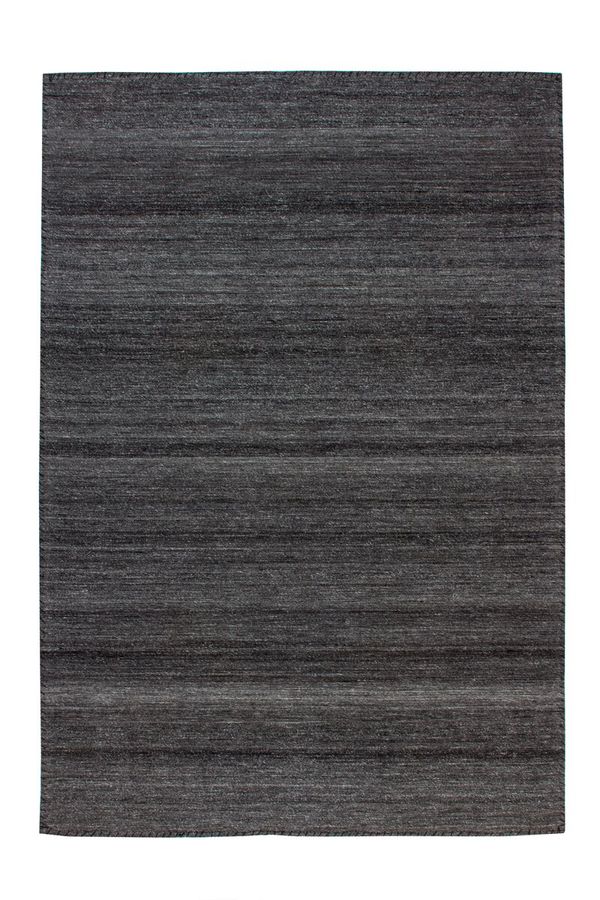 Плетений вовняний килим Phoenix 210 Антрацит/Чорно-сірий/Сірий 160 х 230
