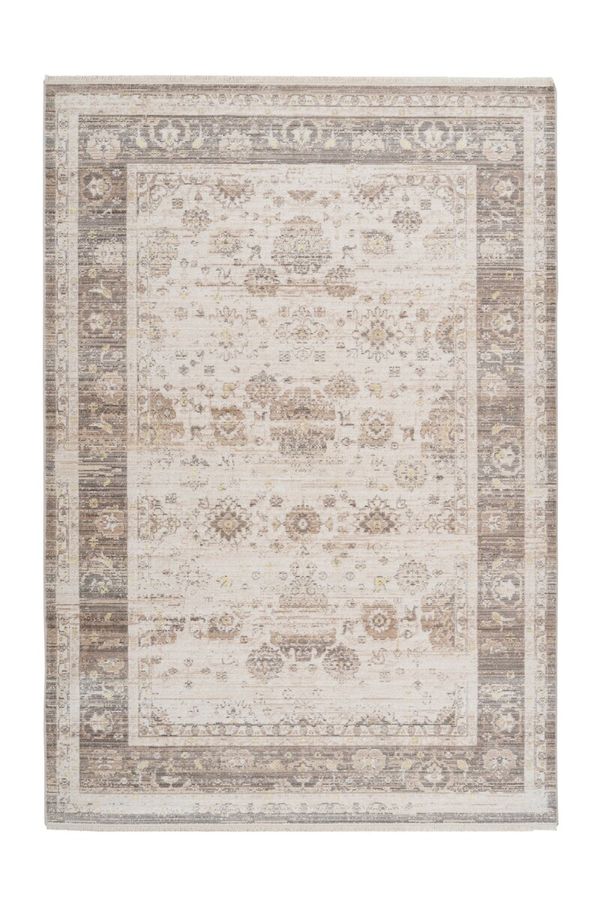 Коротковорсний килим у вінтажному стилі Baroque 1000 Бежевий 160 х 230