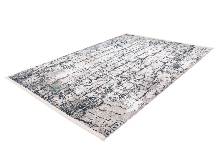 Стильный ковёр с винтажным характером Akropolis 125 Серый / Синий