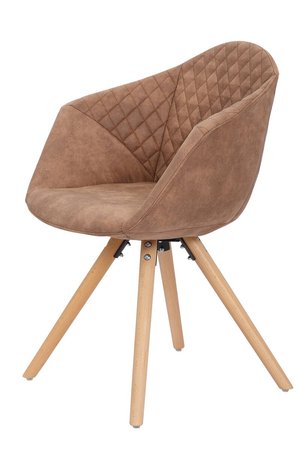 Кресло на деревянных ножках Chadwick 110 с коричневой обивкой Kayoom - в дом или квартиру. Фото, картинка, пример в интерьере