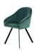 Бархатный стул-кресло со спинкой Jodie 125 на металлических ножках Темно-зеленый Kayoom - недорогой пример интерьера в доме или квартире