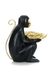 Фигурка сидящей обезьянки Sitting Monkey 410 чёрная с золотом