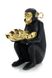 Скульптура Sitting Monkey 410, чорний/золотистий