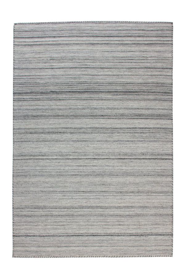 Плетёный шерстяной ковёр Phoenix 210 Антрацит/Светло-серый/Серый 160 х 230